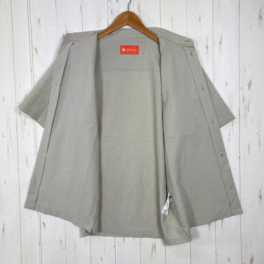 【Unisex M ベージュ系】 HERENESS（ヒアネス） アウトドア シアサッカー シャツ Outdoor Seersucker Shirt Primeflex / ストレッチ / 速乾 ポリエステル ウェア トップス インナー シャツ ショートスリーブシャツ