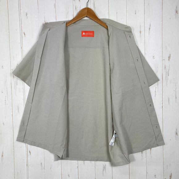 【Unisex M ベージュ系】 HERENESS（ヒアネス） アウトドア シアサッカー シャツ Outdoor Seersucker Shirt Primeflex / ストレッチ / 速乾 ポリエステル ウェア トップス インナー シャツ ショートスリーブシャツ