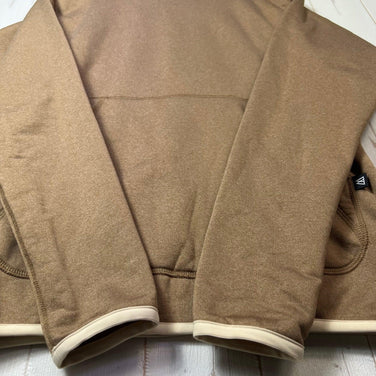 Men's Small Beige Ridge Mountain Gear Power Stretch Pull Hoodie, Desert Dune, Polyester, Top, Undershirt, Hoodie