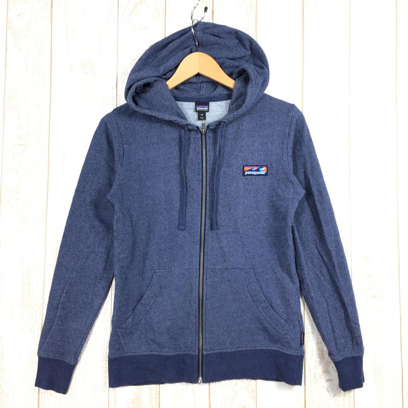 【Women's XS ネイビー系】 Patagonia ( パタゴニア ) ボードショーツラベル ライトウェイト フルジップ フーディ Board Short Label Lightweight Full-Zip Hoody スウェット パーカー 生産終了モデル 入手困