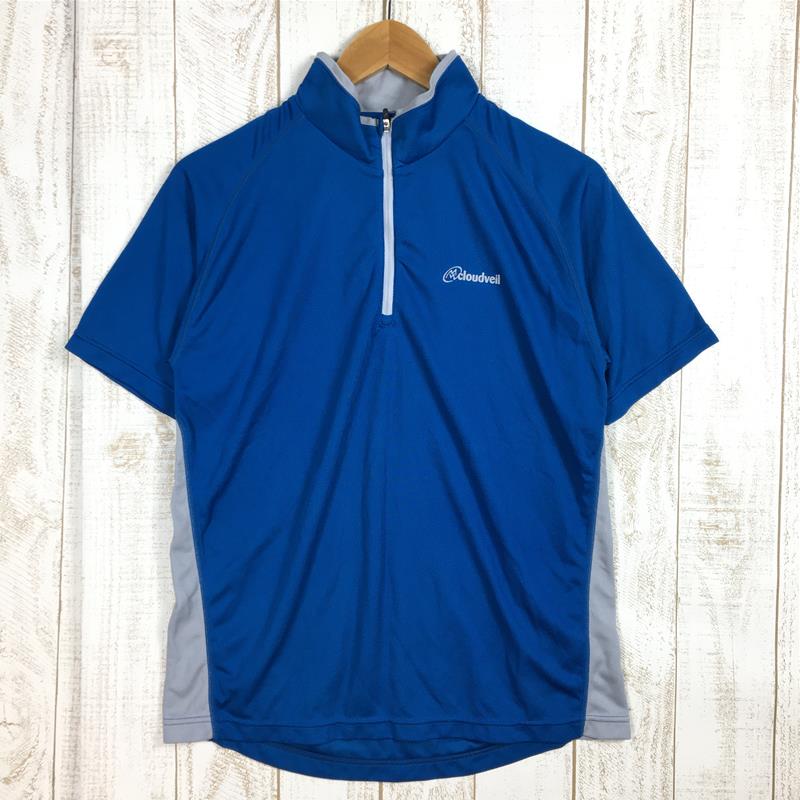 【Men's L ブルー系】 Cloudveil ( クラウドベイル ) ショートスリーブ クイックドライ ジップネック シャツ Shortsleeve Quickdry Zipneck Shirt CV015J Men's  化繊 ショートスリーブシャツ インナ