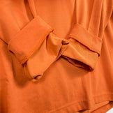 Men's Large Orange Montbell WIC Long Sleeve T-Shirt, Polyester, Crew Neck, Synthetic, Top, Undershirt, z00053643