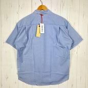 【Men's S ブルー系】 Ridge Mountain Gear ( リッジマウンテンギア ) ベーシック ショートスリーブ シャツ ストライプ Basic Short Sleeve Shirt Stripe  Blue × White z00055791 B