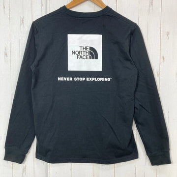 【Women's L ブラック系】 The North Face ( ザ・ノースフェイス ) ロングスリーブ バック スクエア ロゴ ティー L/S Back Square Logo Tee コットン ウェア トップス インナー シャツ ロングスリーブTシャツ クルーネ - 0