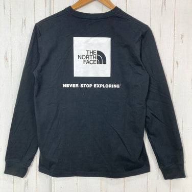 【Women's L ブラック系】 The North Face ( ザ・ノースフェイス ) ロングスリーブ バック スクエア ロゴ ティー L/S Back Square Logo Tee コットン ウェア トップス インナー シャツ ロングスリーブTシャツ クルーネ