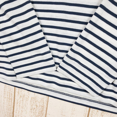 【Men's M ホワイト系】 Montbell ( モンベル ) Wic.ボーダー ロングスリーブt 長袖 ウィックロン Tシャツ 1104818 Asian Men's IV/DN ブルー 化繊 ロングスリーブTシャツ クルーネック インナー シャツ トップス - 【公式】2ndGEAR（セカンドギア）Webショップ【登山用品・アウトドア用品専門 買取販売店】