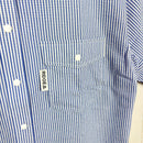 【Women's M ブルー系】 Ridge Mountain Gear ( リッジマウンテンギア ) ベーシック ショートスリーブ シャツ ストライプ Basic Short Sleeve Shirt Stripe  Blue × White z00055795 B-8
