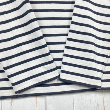 男士 ML 象牙色 Bring Basque 衬衫，裁剪缝制，米白色 x 黑色，涤纶，长袖圆领 T 恤，合成纤维，长袖，米白色 x 黑色，合成纤维，长袖