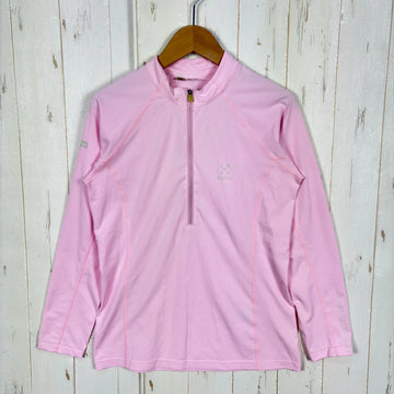 【Women's XS ピンク系】 Haglofs ( ホグロフス ) リム テンポ トレイル ハーフジップ L.I.M Tempo Trail Halfzip ポリエステル ウェア トップス インナー シャツ ロングスリーブシャツ 化繊 z00055664  化繊 ロ