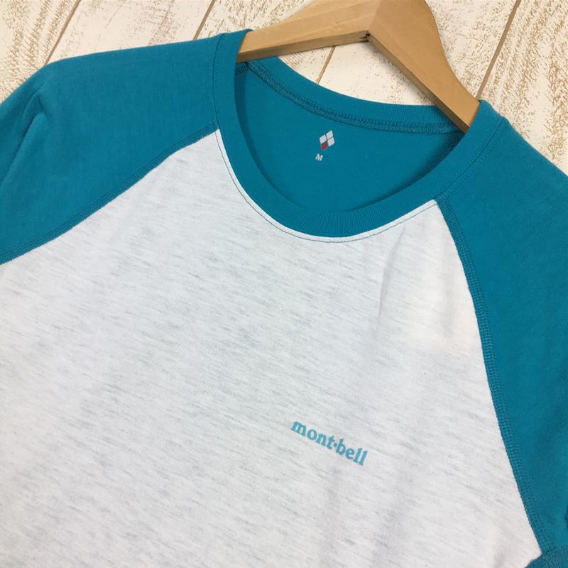 【Women's M ブルー系】 Montbell ( モンベル ) Wic ラグラン ロングスリーブ Tシャツ 1104719 Asian Women's  化繊 ロングスリーブTシャツ クルーネック インナー シャツ トップス ウェア