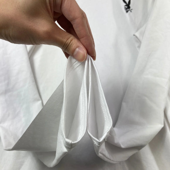 【Men's M ホワイト系】 Answer4 ( アンサーフォー ) ドクロウサギ刺繍 ロングスリーブティー 入手困難 ジェリー鵜飼デザイン ポリエステル ウェア トップス インナー シャツ ロングスリーブTシャツ クルーネック 化繊 z00057168  化繊