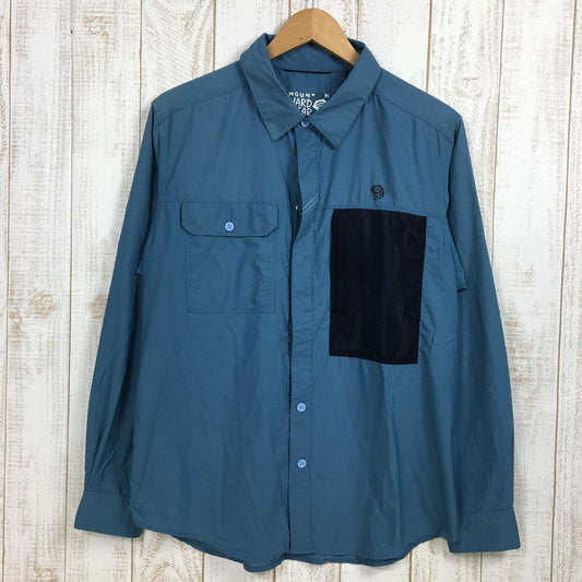 【Men's M ブルー系】 Mountain Hardwear ( マウンテンハードウェア ) コア プレシェル シャツ Kor Preshell Shirt ウィンドシェル OE1242 Men's 336 Cloudburst 化繊 ロングスリーブシャツ イ