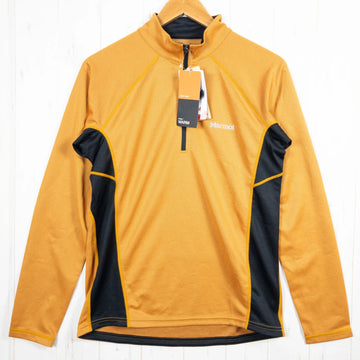 【Men's M オレンジ系】 Marmot ( マーモット ) ヒートナビ メッシュ ロングスリーブ ジップ ポリエステル ウェア トップス インナー シャツ ロングスリーブシャツ 化繊 z00052903  化繊 ロングスリーブシャツ インナー シャツ トップス