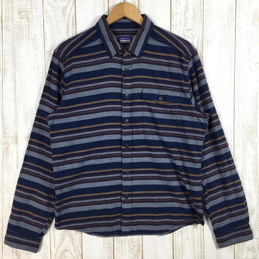 【Men's S ネイビー系】 Patagonia ( パタゴニア ) ロングスリーブ ライトウェイト フィヨルド フランネル シャツ Long Sleeve Lightweight Fjord Flannel Shirt 54020 International M