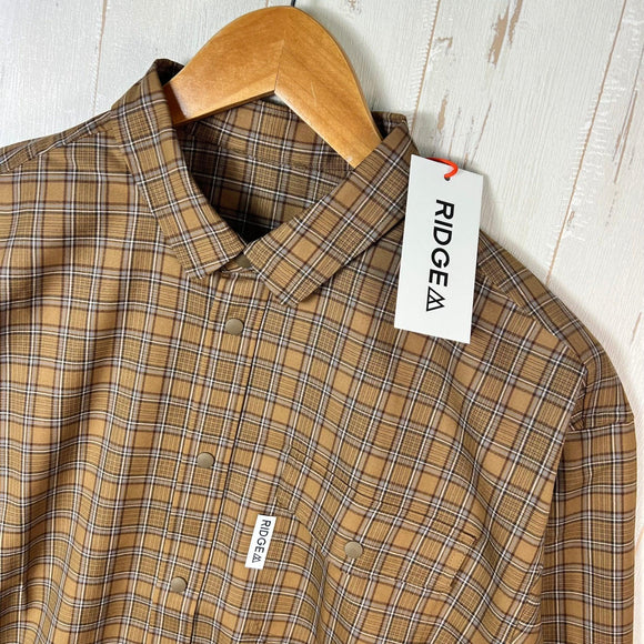 【Men's L ブラウン系】 Ridge Mountain Gear ( リッジマウンテンギア ) メリノ ベーシック ロングスリーブシャツ Merino Basic LongSleeve Shirt Mocha Plaid メリノウール ウェア トップス インナ