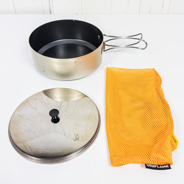 One Size Silver Uniflame (Uniflame) 17cm Deep Frying Pan with Stainless Steel Lid, Aluminum Cookware, Cookware, Cooker, Coffel, z00053251