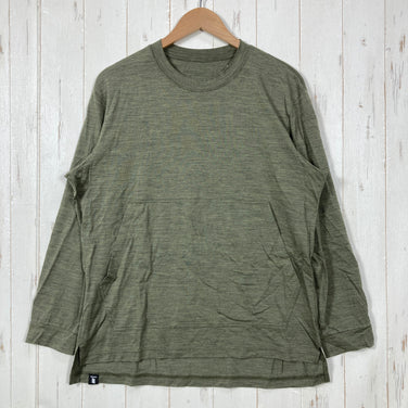 【Unisex L グリーン系】 MIYAGEN Trail Engineering（ミヤゲン トレイル エンジニアリング） ロングスリーブ メリノ Tシャツ Long Sleeve Merino T Shirt メリノウール ウェア トップス インナー シャツ ロン
