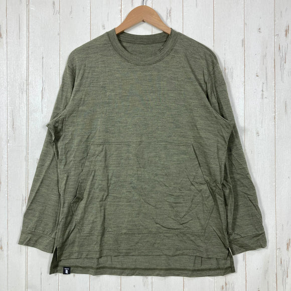 【Unisex L グリーン系】 MIYAGEN Trail Engineering（ミヤゲン トレイル エンジニアリング） ロングスリーブ メリノ Tシャツ Long Sleeve Merino T Shirt メリノウール ウェア トップス インナー シャツ ロン