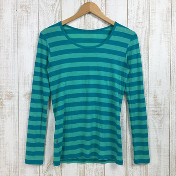【Women's S グリーン系】 Icebreaker ( アイスブレーカー ) スピア ロングスリーブ フェミニン クルー ストライプ Speare Ls Fem Crewe Stripe メリノウール Tシャツ ITW11572 Asian Women's ウー - 【公式】2ndGEAR（セカンドギア）Webショップ【登山用品・アウトドア用品専門 買取販売店】