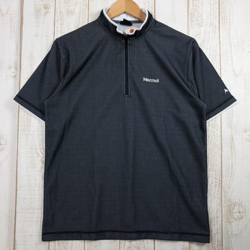 【Men's M ブラック系】 Marmot ( マーモット ) ハーフジップ ショートスリーブシャツ Half Zip Short Sleeve Shirt ポリエステル MJO-9941 Asian Men's ショートスリーブシャツ インナー シャツ トップ - 【公式】2ndGEAR（セカンドギア）Webショップ【登山用品・アウトドア用品専門 買取販売店】