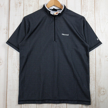 【Men's M ブラック系】 Marmot ( マーモット ) ハーフジップ ショートスリーブシャツ Half Zip Short Sleeve Shirt ポリエステル MJO-9941 Asian Men's ショートスリーブシャツ インナー シャツ トップ - 【公式】2ndGEAR（セカンドギア）Webショップ【登山用品・アウトドア用品専門 買取販売店】
