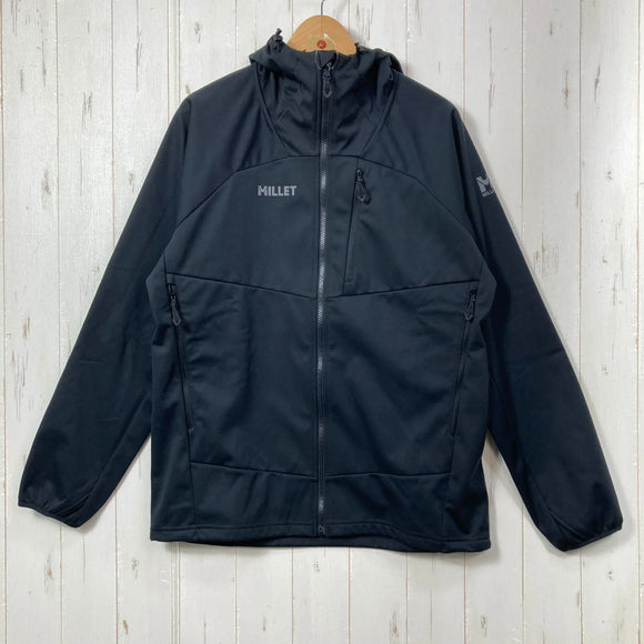 【Men's XL ブラック系】 Millet ( ミレー ) ウィンド シールド ストレッチ フーディ Wind Shield Stretch Hoody ポリエステル ウェア トップス アウター ジャケット フリース z00058568  フリース アウター ジャ
