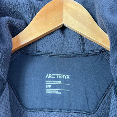 Men's Small Arcteryx Covert Hoody in Black Heather (018169) - Hard-to-find polyester fleece jacket/top (z00054616)