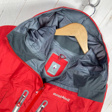 Women's Large Red Montbell Stream Jacket, Nylon, Hardshell Outerwear, GORE-TEX (Z00053738)
