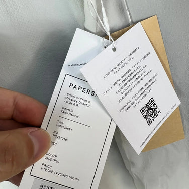 Unisex Medium Ivory Paper Sky Wear Wind Big Shirt, ECRU Nylon, Long Sleeve Shirt, Synthetic Fiber, z00053707