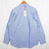 【Men's M ブルー系】 Ridge Mountain Gear ( リッジマウンテンギア ) ベーシック ロングスリーブ シャツ ストライプ Basic Long Sleeve Shirt Stripe Blue x White ポリエステル ウェア トップ - 【公式】2ndGEAR（セカンドギア）Webショップ【登山用品・アウトドア用品専門 買取販売店】