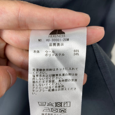 【Men's M ブラック系】 Hireness（ヒアネス） マウンテン ウール シャツ MOUNTAIN WOOL SHIRT 生産終了モデル 入手困難 ウール ウェア トップス インナー シャツ ロングスリーブシャツ ウール z00060267  ウール ロング