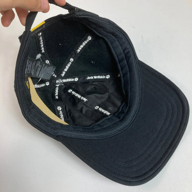 Jackwolfskin JP BXL 法式毛圈布六片帽，男女通用，均码，黑色。涤纶材质。