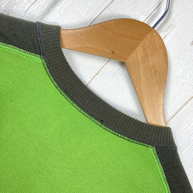 The North Face 男士中号绿色长袖 Dacron QD Crew 夹克（长袖）涤纶抓绒夹克（z00054264）