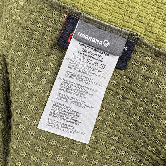 【Men's M グリーン系】 Norrona ( ノローナ ) フォルケティン アルファ120 ジップ フード Falketind Alpha120 Zip Hood ポリエステル ウェア トップス アウター ジャケット フリース ポーラテック・アルファ z000