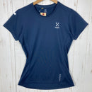 【Women's S ネイビー系】 Haglofs ( ホグロフス ) リム テック ティー L.I.M Tech Tee ポリエステル ウェア トップス インナー シャツ ショートスリーブTシャツ クルーネック 化繊 z00055665  化繊 ショートスリーブTシャ-1