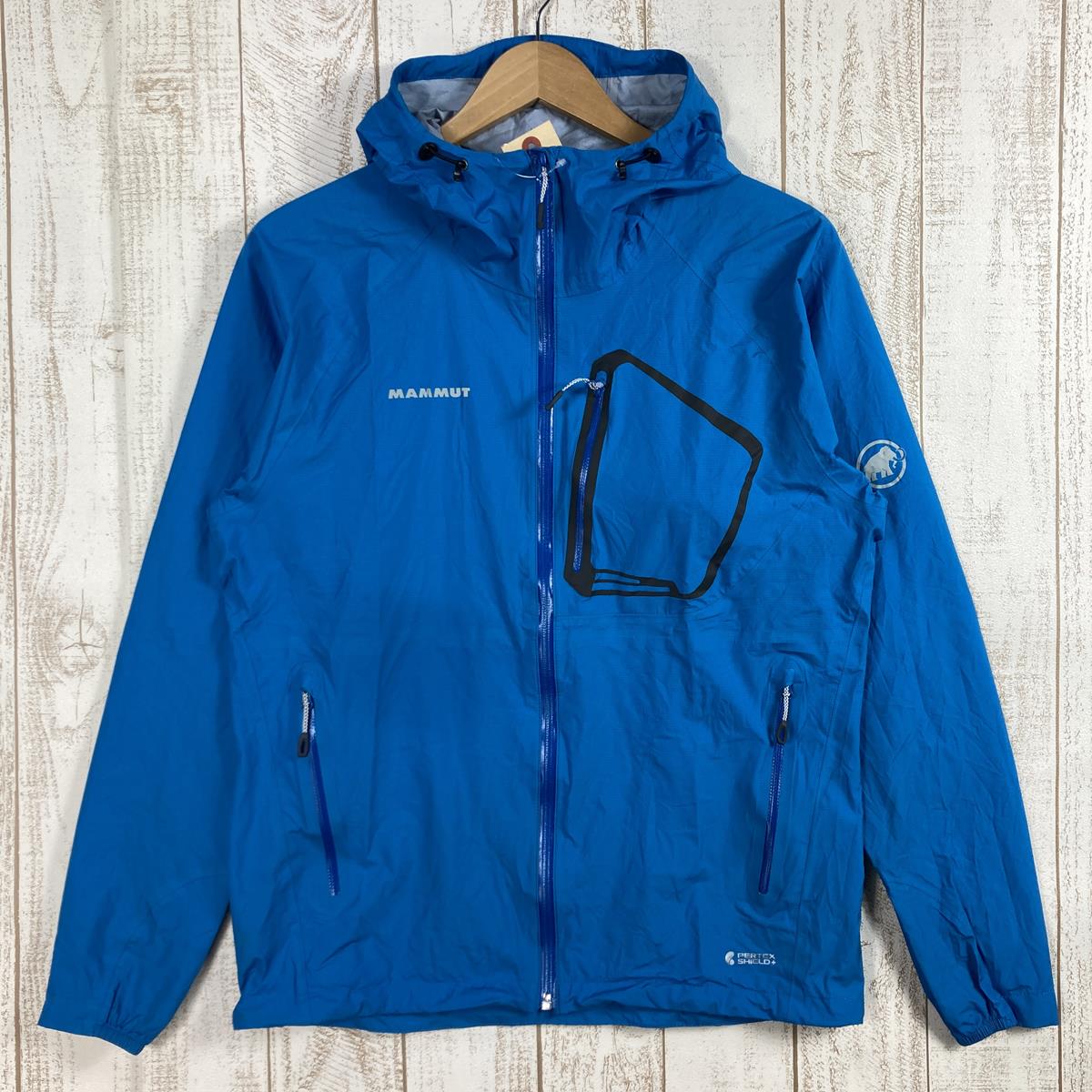 【Men's S ブルー系】 Mammut ( マムート ) エアロ スピード ジャケット Aero Speed Jacket レインシェル フーディ Pertexshield+防水透湿 1010-25310 Men's  レインシェル アウター ジャケット トッ