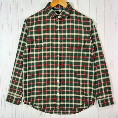 Men's Small Green The North Face Flannel Check Shirt, Polyester, Long Sleeve, Synthetic, Tops, Undershirt, z00053537