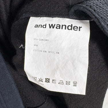 【Women's M ブラック系】 And Wander ( アンドワンダー ) コットン ウール スウェット ワンピース Cotton Wool Sweat Dress ウール混 日本製 コットン ウェア ドレス ワンピース z00061131  ドレス ワンピース
