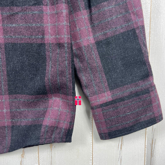 【Men's S パープル系】 Aclima ( アクリマ ) レジャーウール リボーン ウール シャツ LeisureWool ReBorn Wool Shirt 106310 369 CHECK DARK GREY/BORDEAUX z00055899 369