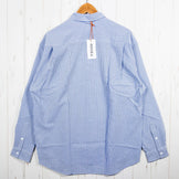 【Men's L ブルー系】 Ridge Mountain Gear ( リッジマウンテンギア ) ベーシック ロングスリーブ シャツ ストライプ Basic Long Sleeve Shirt Stripe Blue x White ポリエステル ウェア トップ - 【公式】2ndGEAR（セカンドギア）Webショップ【登山用品・アウトドア用品専門 買取販売店】