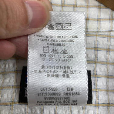 【Men's S ホワイト系】 2009 Patagonia ( パタゴニア ) ショートスリーブ パッカーウェア シャツ Short Sleeved Packerwear Shirts ELW 生産終了モデル 入手困難 ウェア トップス インナー シャツ ショート