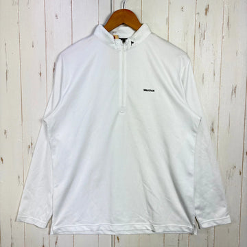 【Men's XL ホワイト系】 Marmot ( マーモット ) ロングスリーブ ハーフジップ シャツ ポリエステル ウェア トップス インナー シャツ ロングスリーブシャツ 化繊 z00061068  化繊 ロングスリーブシャツ インナー シャツ トップス ウェア