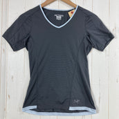 【Women's XS グレー系】 Arcteryx ( アークテリクス ) ショートスリーブ Vネック ティー ポリエステル ウェア トップス インナー シャツ ショートスリーブTシャツ クルーネック 化繊 z00059348  化繊 ショートスリーブTシャツ クルー