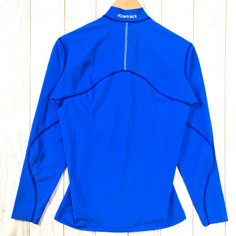 【Men's M ブルー系】 Finetrack ( ファイントラック ) ラピッドラッシュ ジップネック シャツ FWM0422 Asian Men's ゴージュブルー 化繊 ロングスリーブシャツ インナー シャツ トップス ウェア