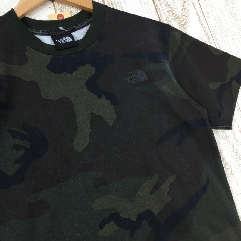 【Men's S グリーン系】 The North Face ( ザ・ノースフェイス ) ショートスリーブ セオ アルファ プリント Tシャツ S/S Ceo A Print Tee NT31723 Asian Men's WC Woodland Camo コットン