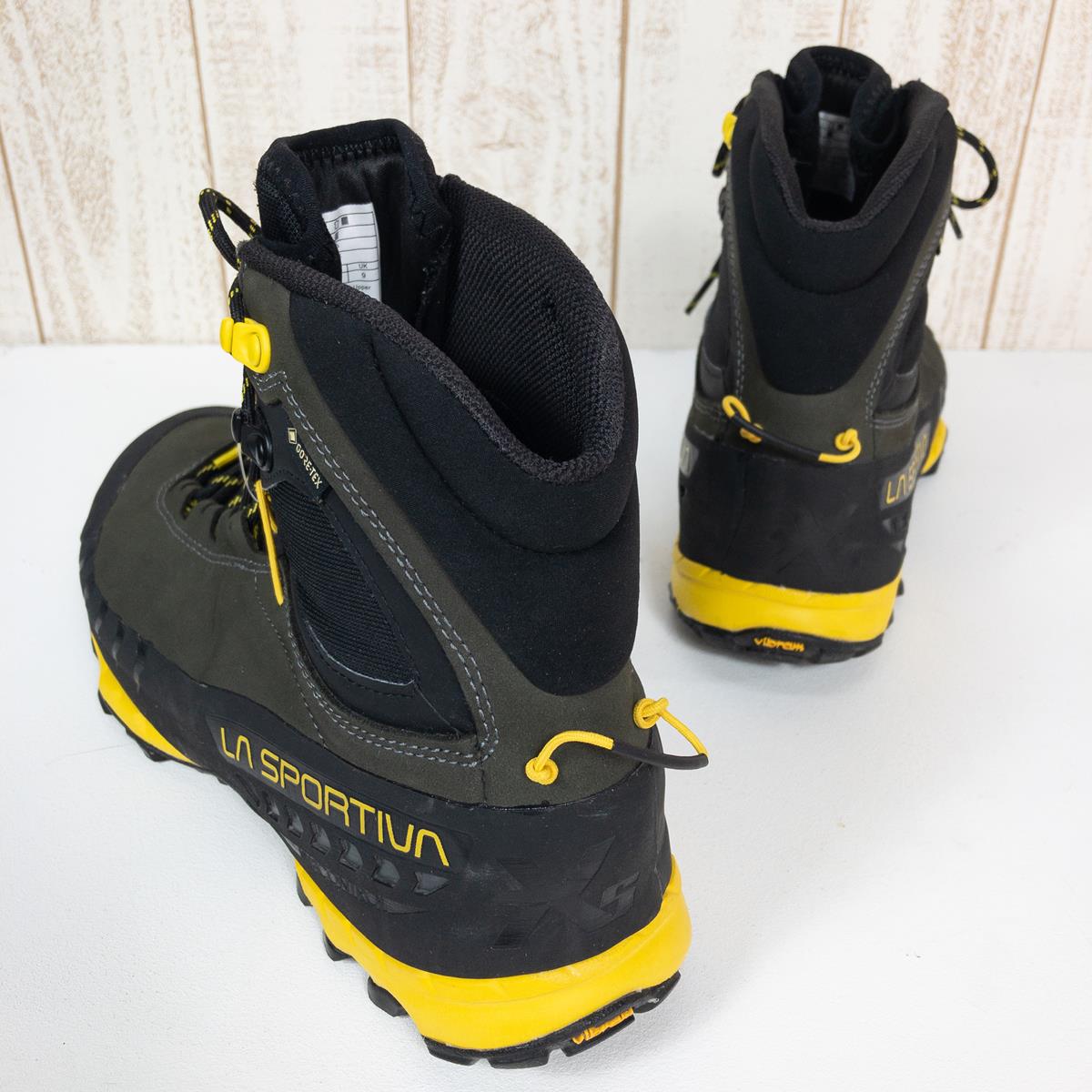 [男士 27.3 厘米炭灰色] La Sportiva Traverse X5 Gore-Tex TX5 GTX 皮革 27I 男士碳/黄色徒步靴鞋类