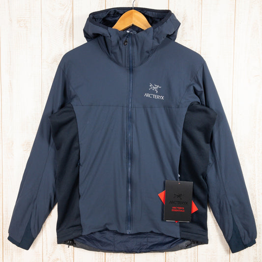 【男士 S 海军蓝】Arcteryx Atom LT 连帽衣尼龙 14644 国际男士 Polartec Power Stretch 合成保暖外套