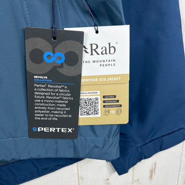 【Women's L ブルー系】 Rab ( ラブ ) ダウンポア エコ ジャケット Downpour Eco Jacket QWG-82 TEMPEST BLUE/ORION BLUE z00056115 TEMPEST BLUE/ORION BLUE レインシェル