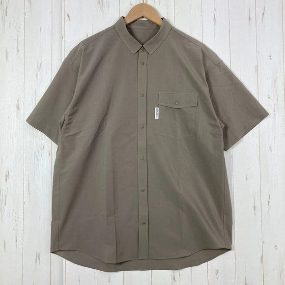【Men's XL ベージュ系】 Ridge Mountain Gear ( リッジマウンテンギア ) ベーシックショートスリーブシャツ Basic Short Sleeve Shirt Tawny Brown ポリエステル ウェア トップス インナー シャツ ロング