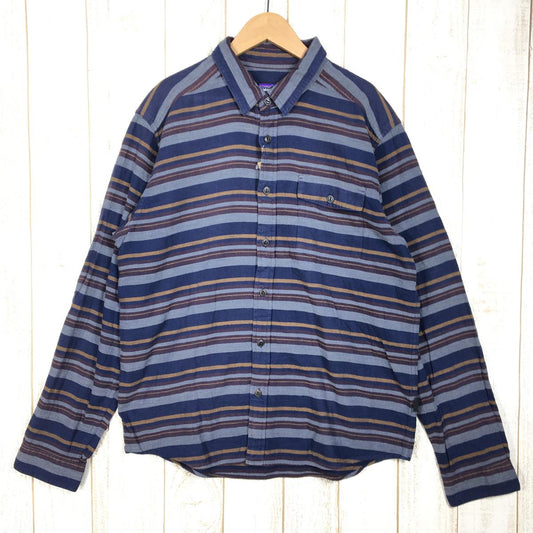 【Men's M ネイビー系】 Patagonia ( パタゴニア ) ロングスリーブ ライトウェイト フィヨルド フランネル シャツ Long Sleeve Lightweight Fjord Flannel Shirt 54020 International M